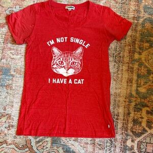 Tipsy Elves Red Cat Graphic T-Shirt